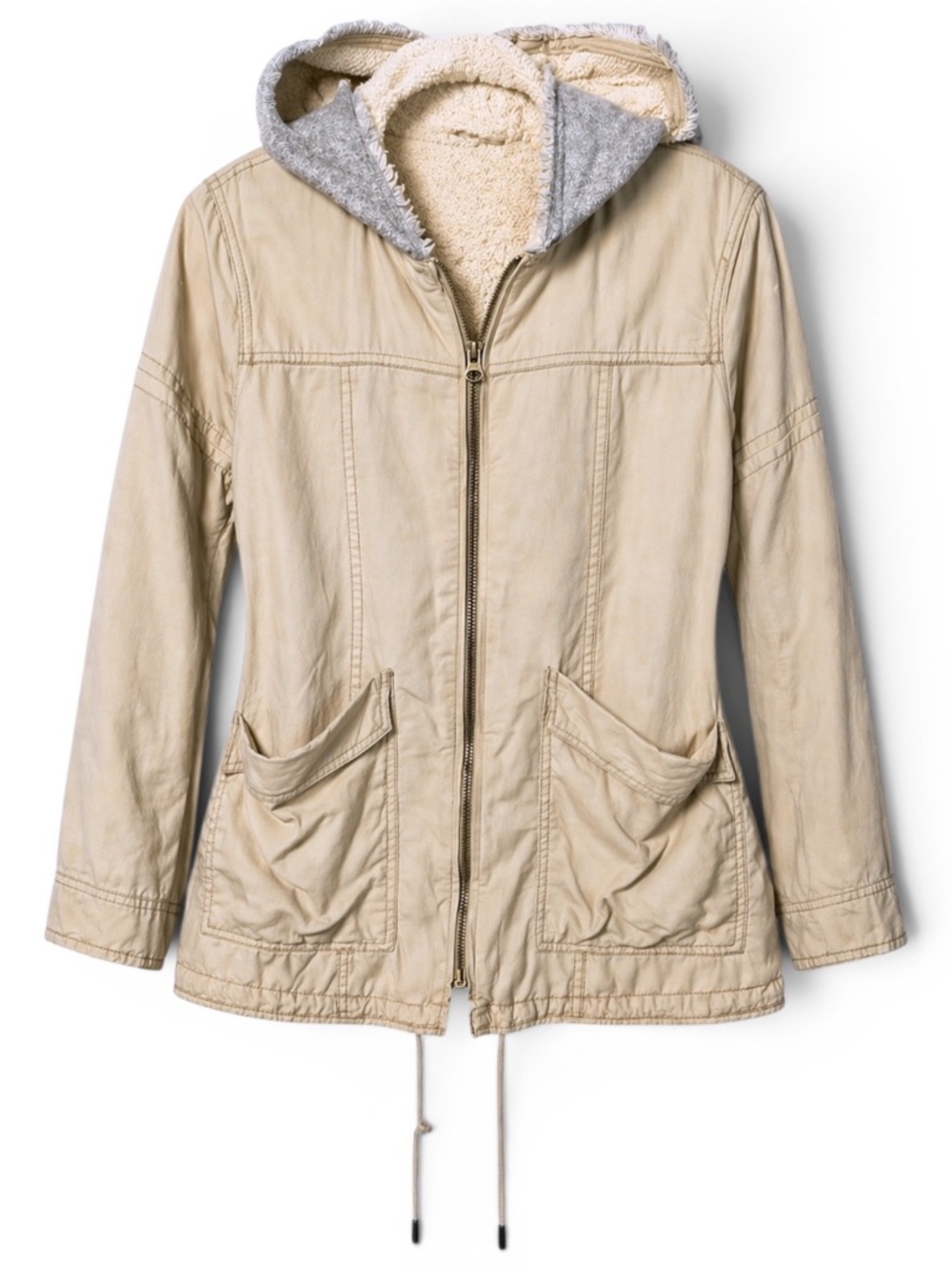 Free People One Stop Tencel Hooded Jacket Utility Coat Small